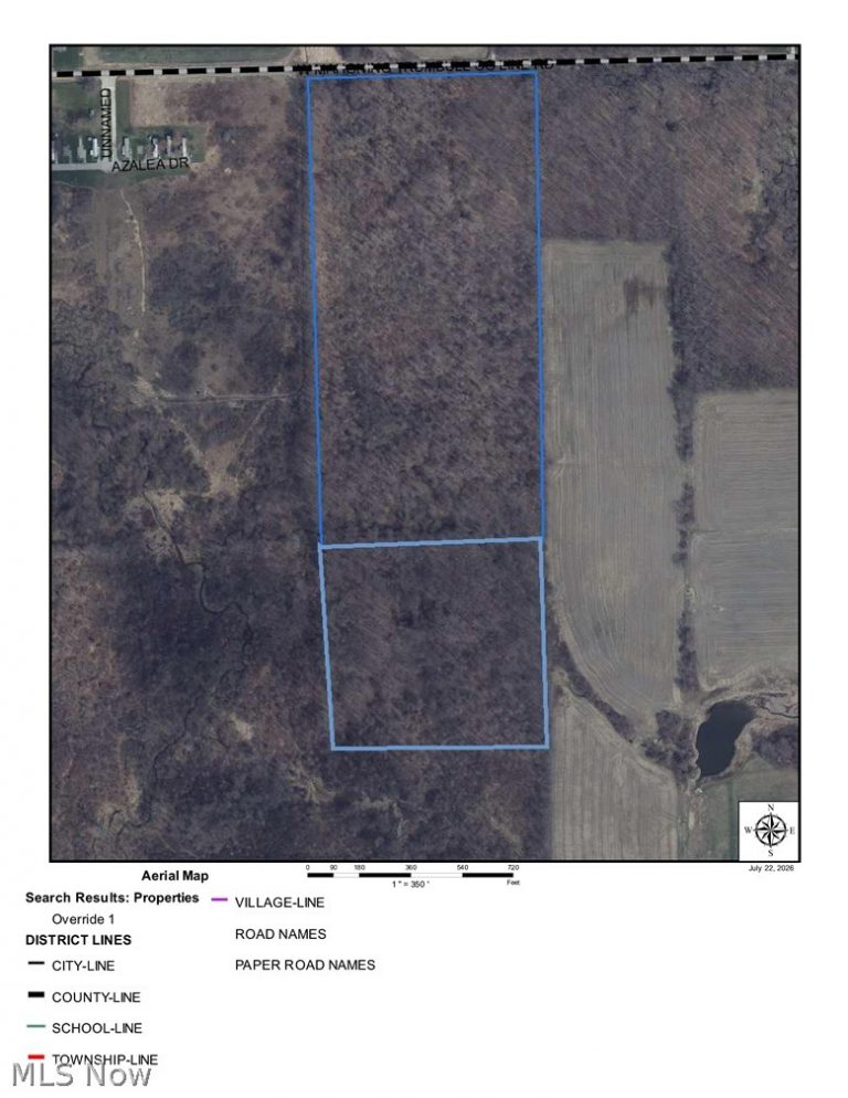 V/L Approx 43.67 AC County Line Road, Newton Falls, OH, 44444